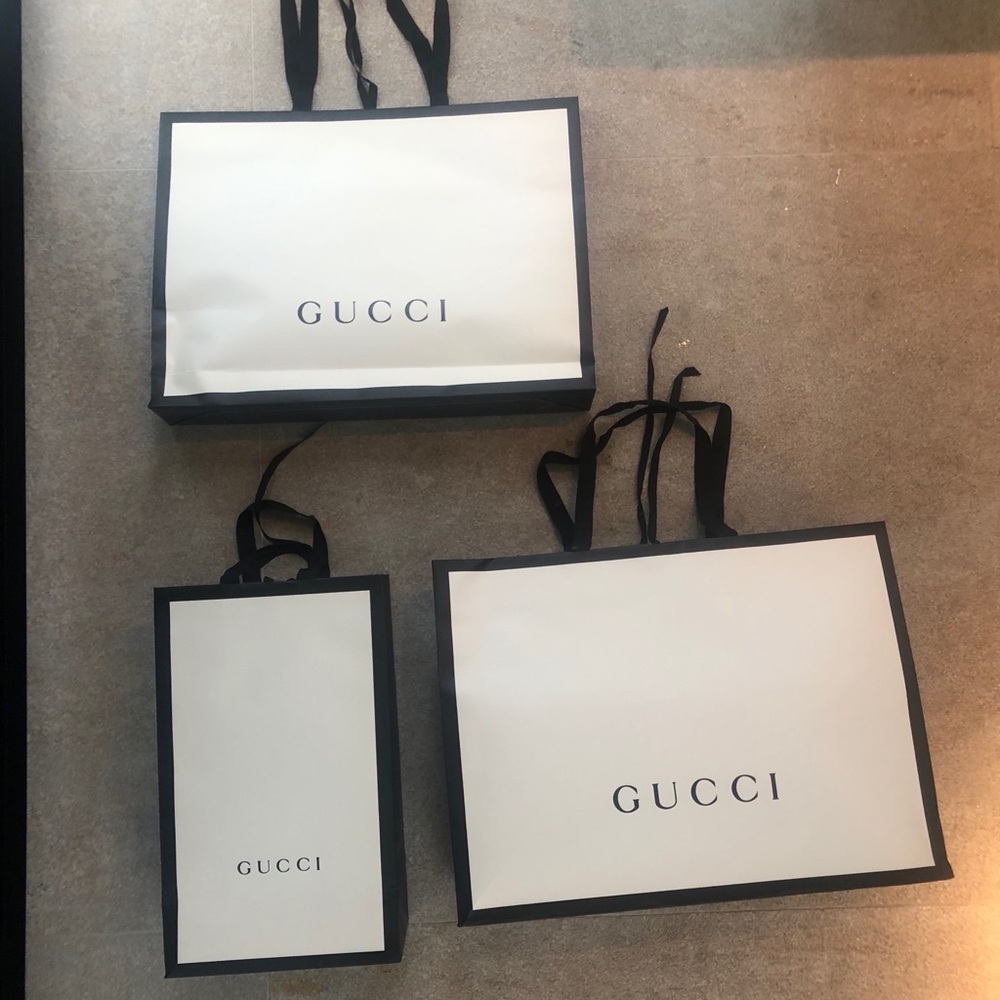 Gucci paper bags (3 total)
